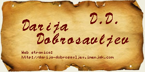 Darija Dobrosavljev vizit kartica